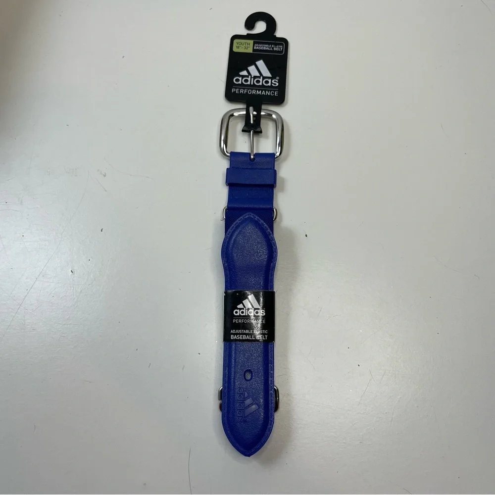 NEW Adidas Adjustable Baseball Belt Youth 18”-32” Blue Elastic Performance